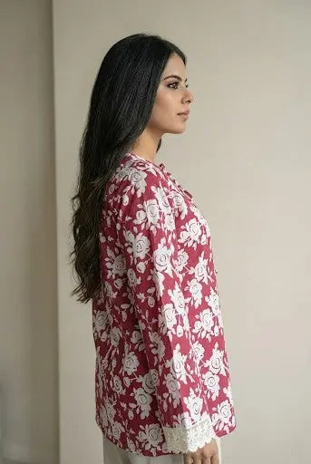 Smrithi Bell Sleeves Short Kurti – Kalyanja